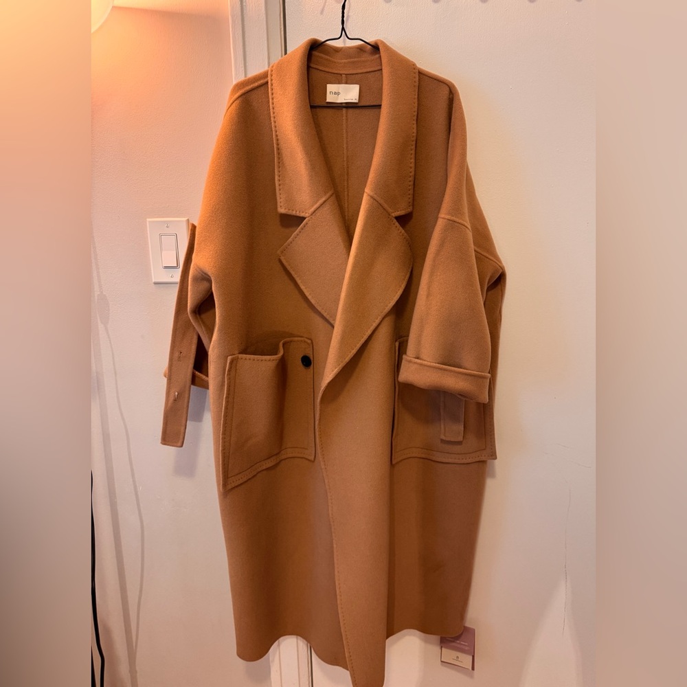 Stylish Tan 100% wool Overcoat